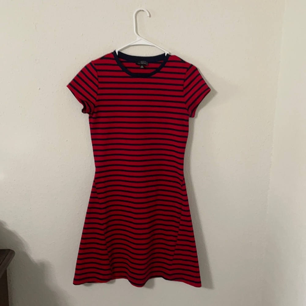 Red & Blue Striped Dress